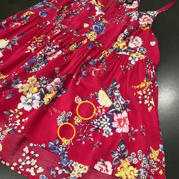 Torrid Floral Sweetheart Challis Racerback Swing Tank Top Babydoll Empire Waist - Picture 14 of 16